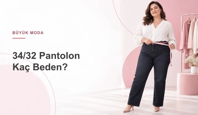 34/32 Pantolon Kaç Beden? İnç–cm ve Kadın Beden Karşılığı