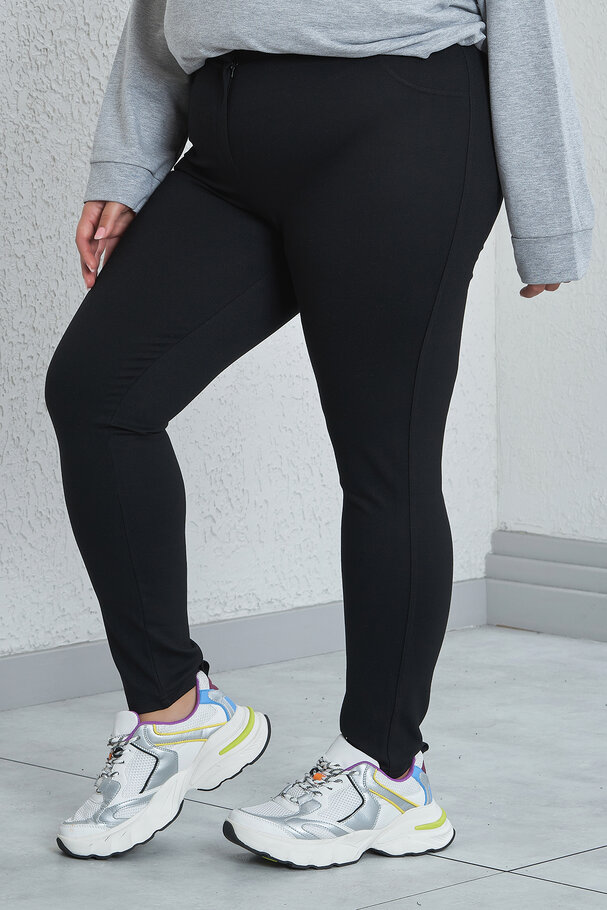 BELİ KEMERLİ TAYT PANTOLON
