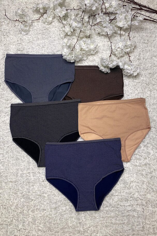 5'Lİ PUANTİYE DESENLİ KÜLOT +52