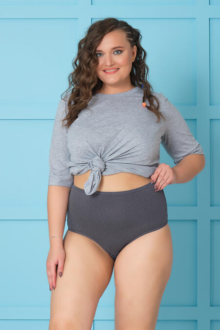 Büyük Moda - 5'Lİ PUANTİYE DESENLİ KÜLOT +52