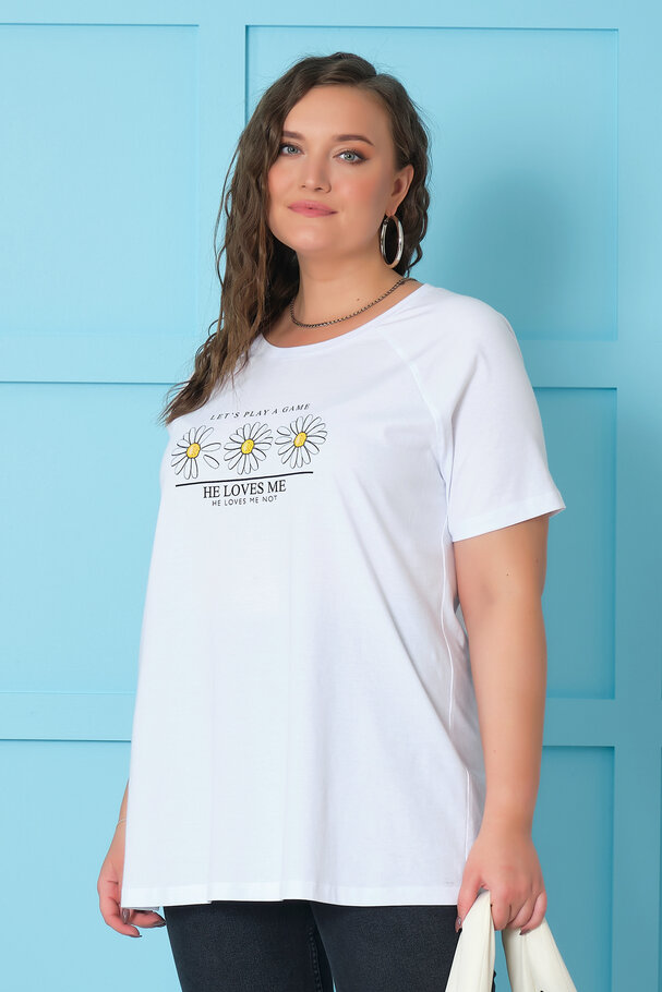 PAPATYA BASKILI T-SHIRT