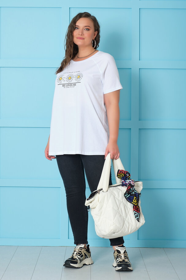 PAPATYA BASKILI T-SHIRT