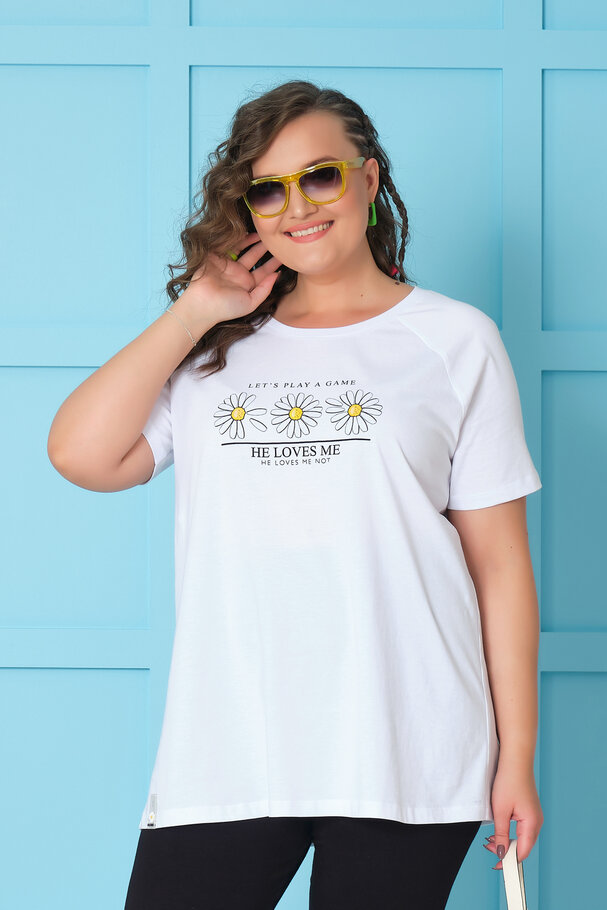 PAPATYA BASKILI T-SHIRT