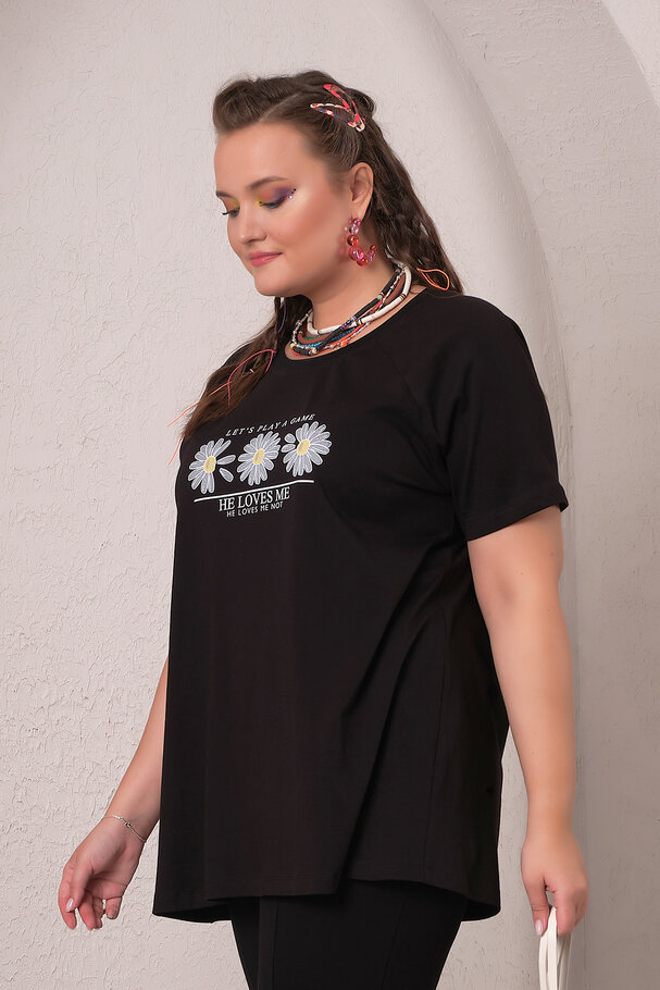 PAPATYA BASKILI T-SHIRT