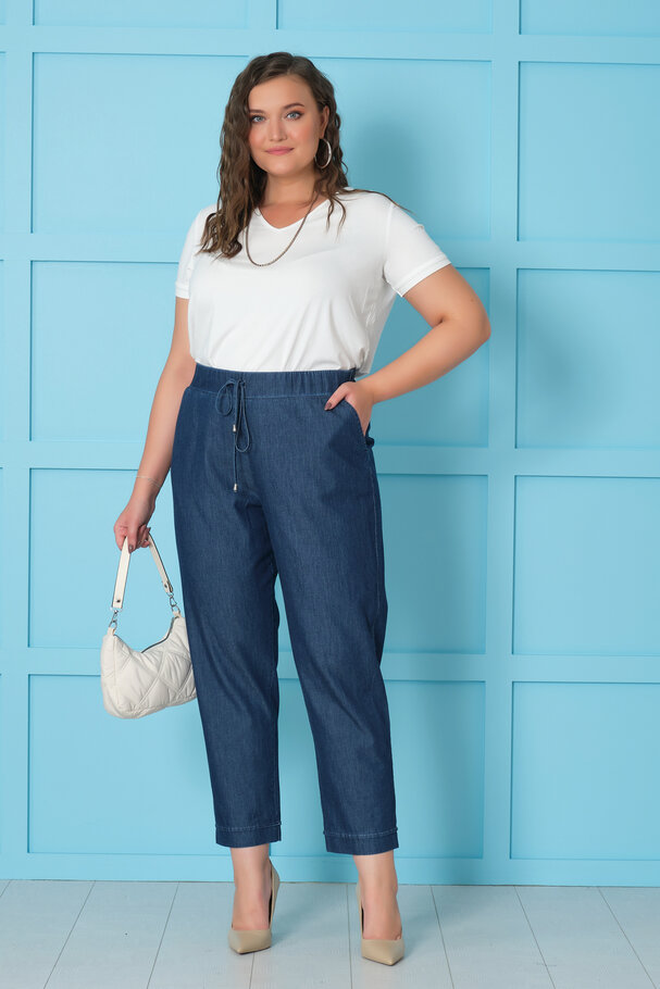 BELİ LASTİKLİ TENSEL PANTOLON