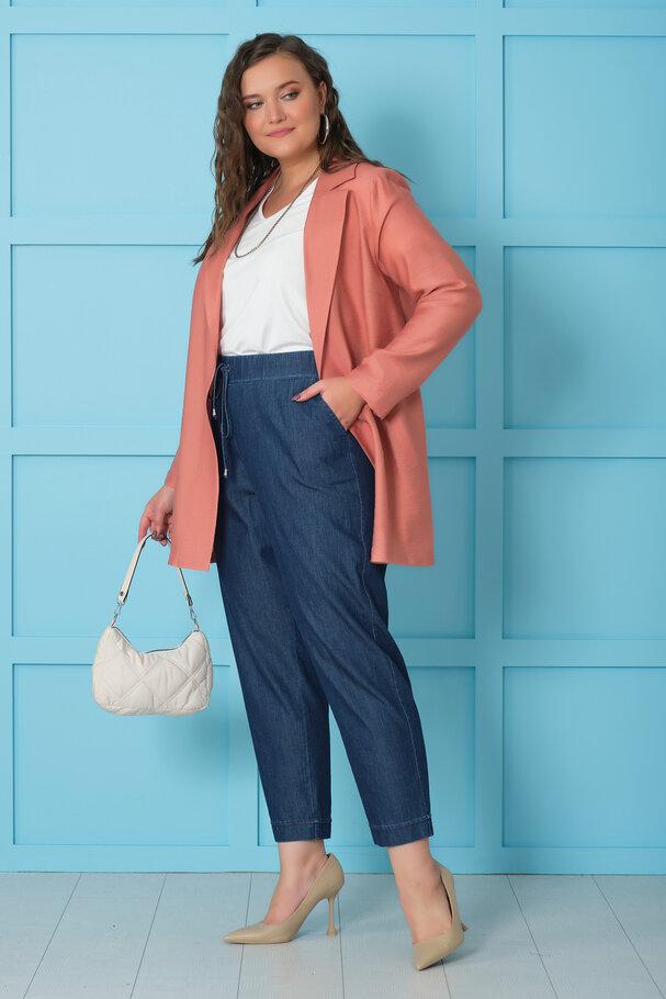 BELİ LASTİKLİ TENSEL PANTOLON