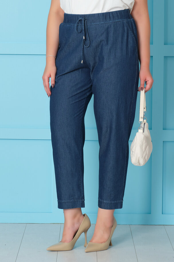 BELİ LASTİKLİ TENSEL PANTOLON