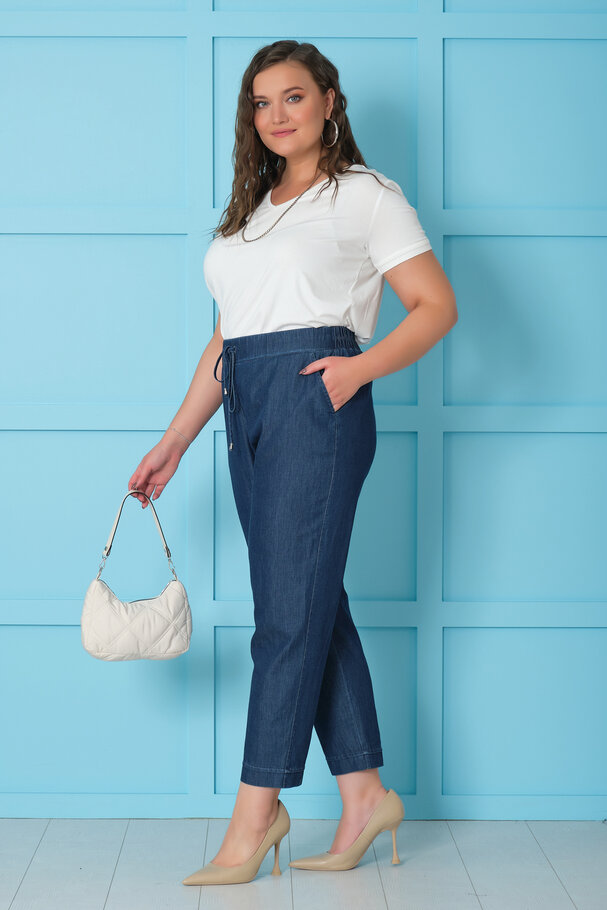 BELİ LASTİKLİ TENSEL PANTOLON