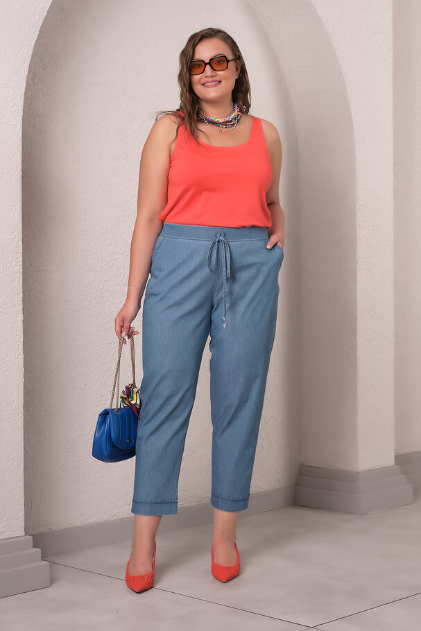 BELİ LASTİKLİ TENSEL PANTOLON