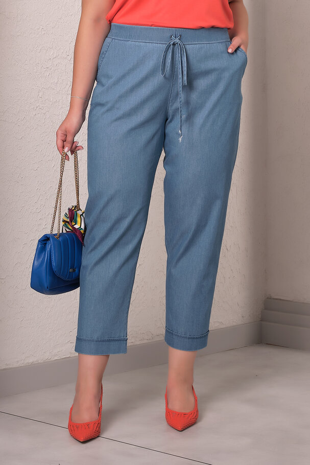 BELİ LASTİKLİ TENSEL PANTOLON