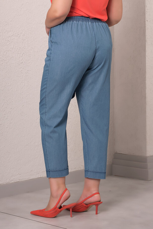 BELİ LASTİKLİ TENSEL PANTOLON