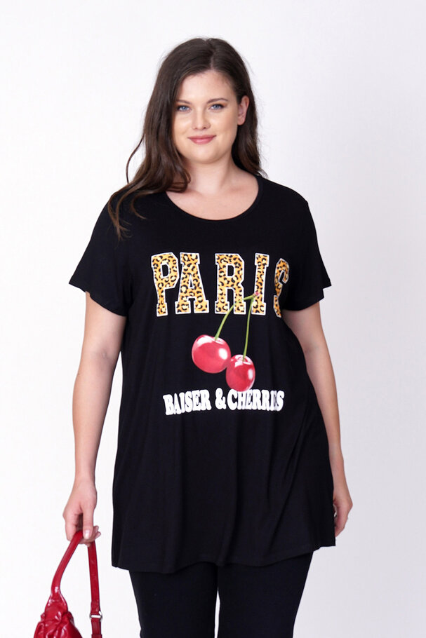 KİRAZ BASKILI T-SHIRT