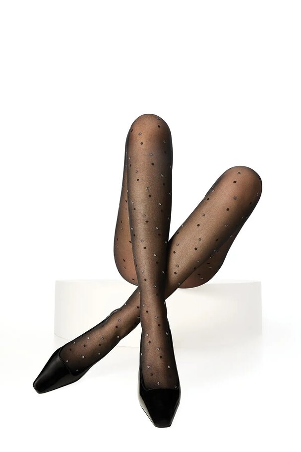 Shıny Dotted Külotlu Çorap