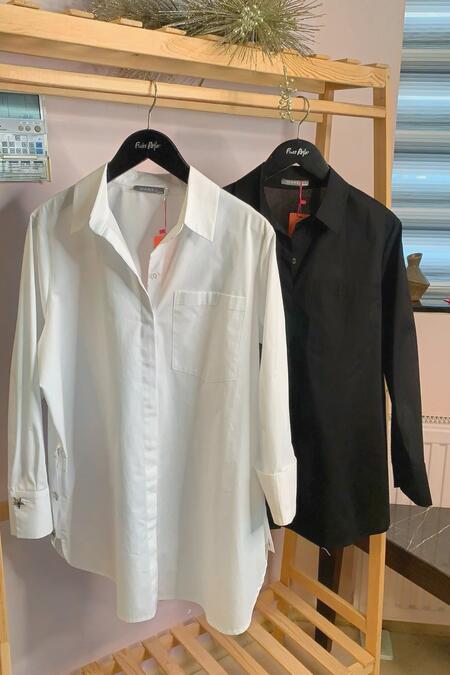 Büyük Moda - ACCESSORY BUTTON STRETCH POPLIN SHIRT (1)