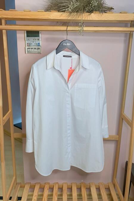 Büyük Moda - ACCESSORY BUTTON STRETCH POPLIN SHIRT