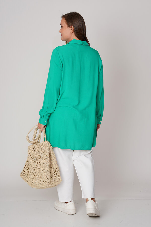 ASYMMETRIC VISCOSE TUNIC SHIRT