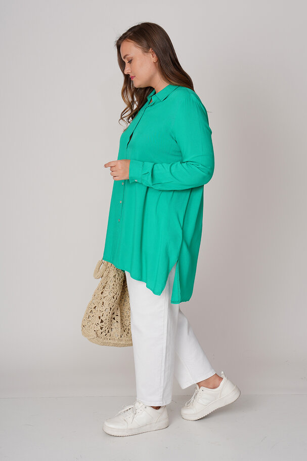 ASYMMETRIC VISCOSE TUNIC SHIRT
