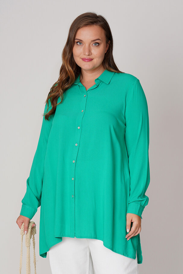ASYMMETRIC VISCOSE TUNIC SHIRT