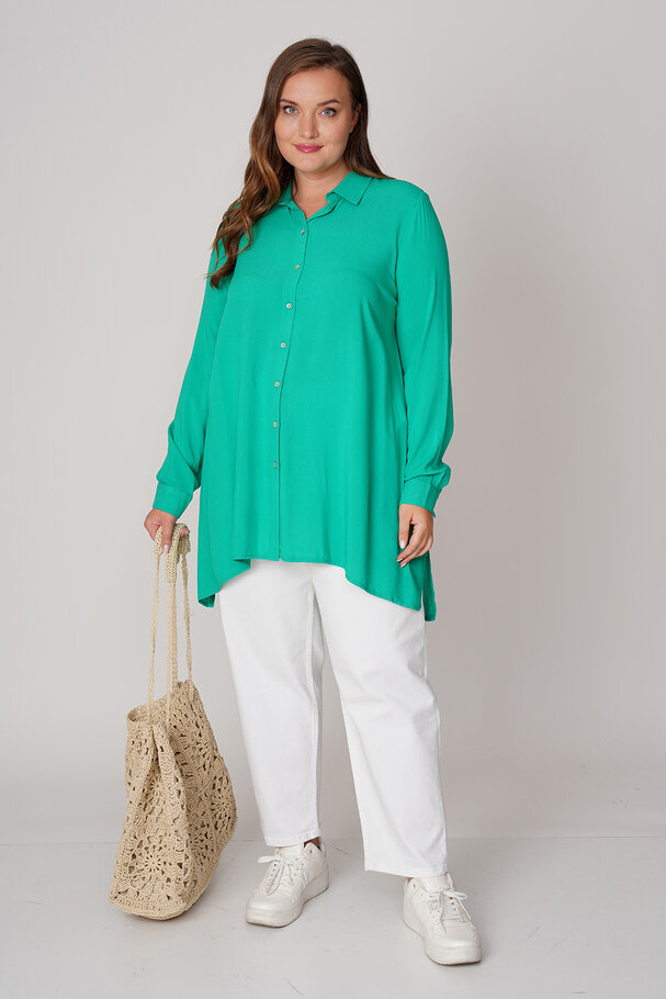 ASYMMETRIC VISCOSE TUNIC SHIRT