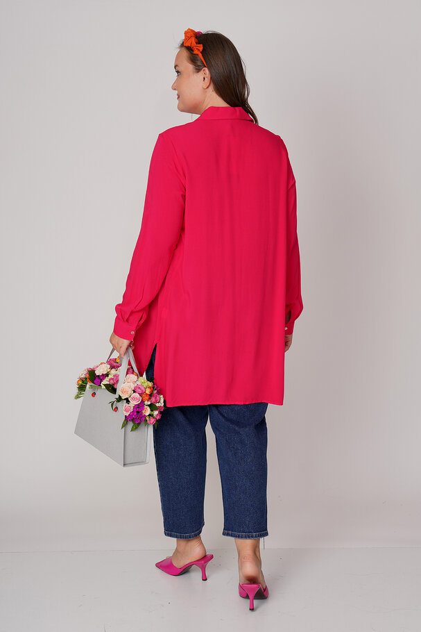 ASYMMETRIC VISCOSE TUNIC SHIRT
