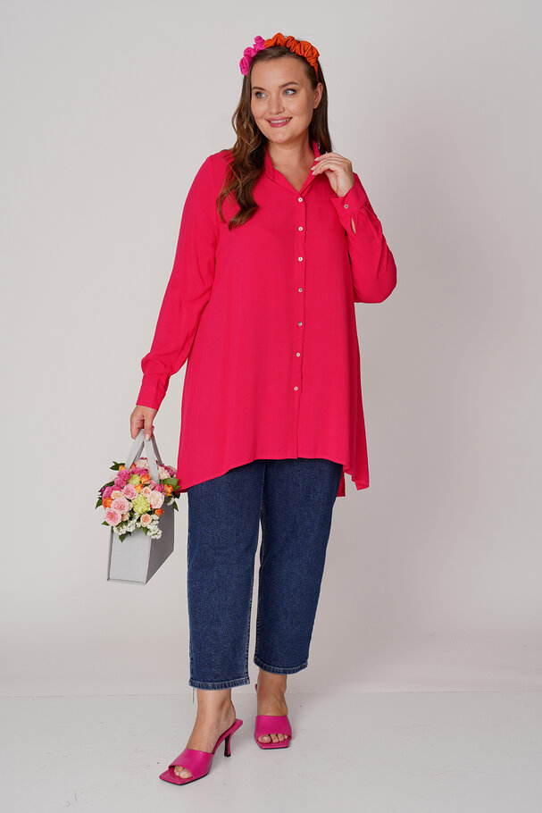 ASYMMETRIC VISCOSE TUNIC SHIRT