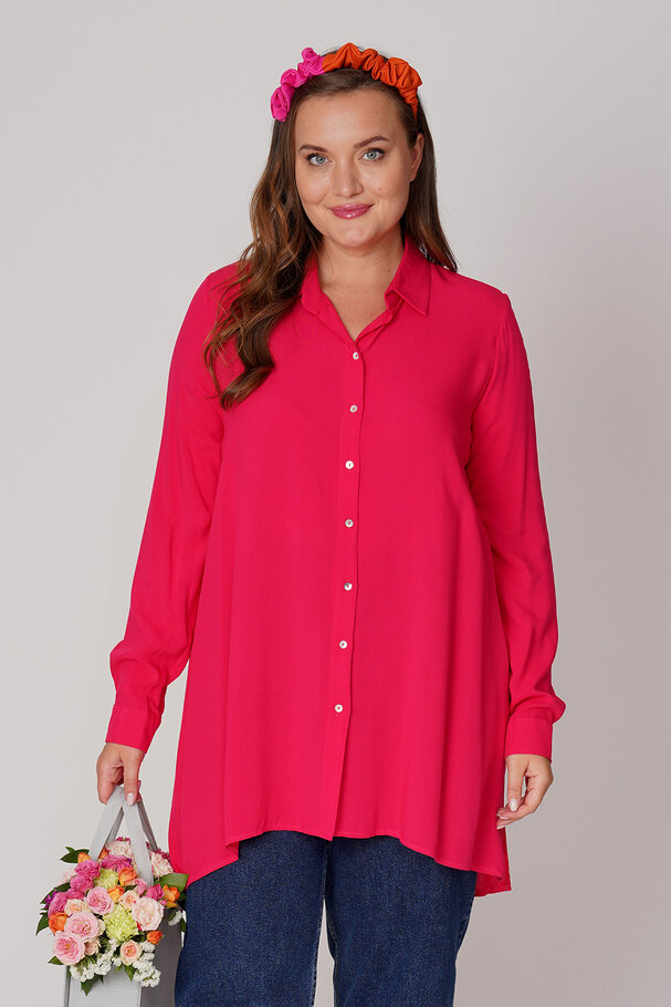 ASYMMETRIC VISCOSE TUNIC SHIRT