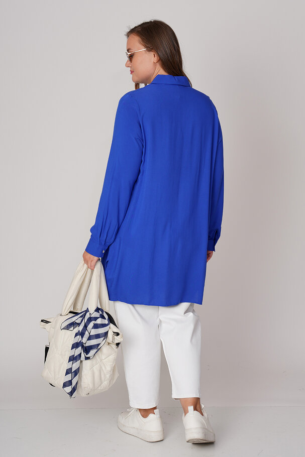 ASYMMETRIC VISCOSE TUNIC SHIRT