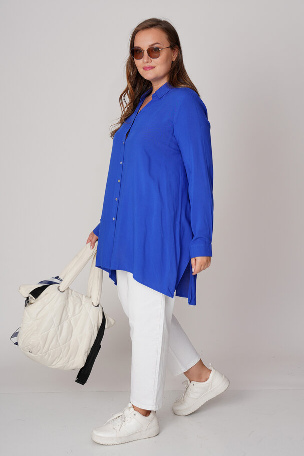 ASYMMETRIC VISCOSE TUNIC SHIRT