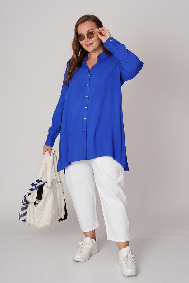 ASYMMETRIC VISCOSE TUNIC SHIRT