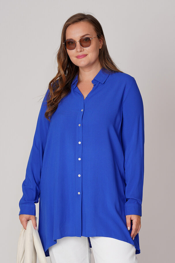 ASYMMETRIC VISCOSE TUNIC SHIRT
