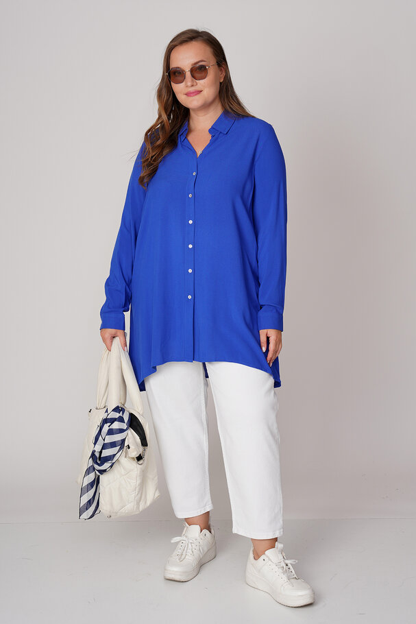 ASYMMETRIC VISCOSE TUNIC SHIRT