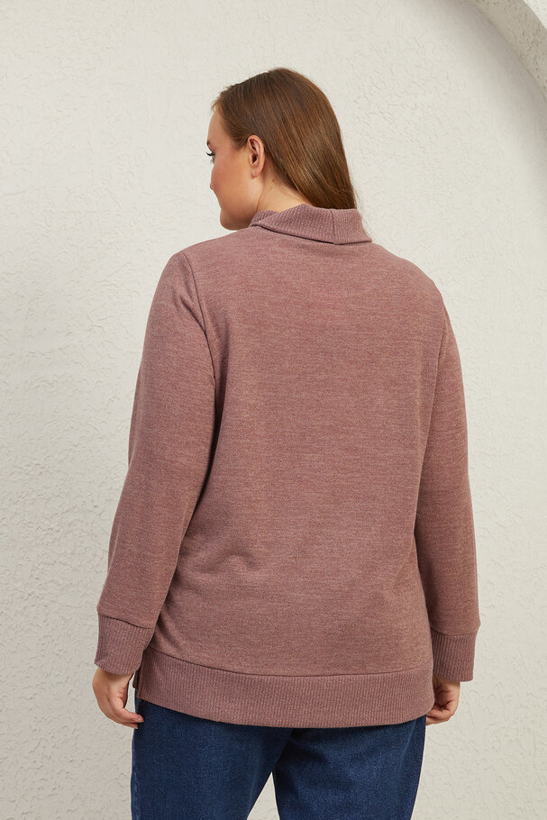 BASIC HIGH NECK KNIT SWEATER