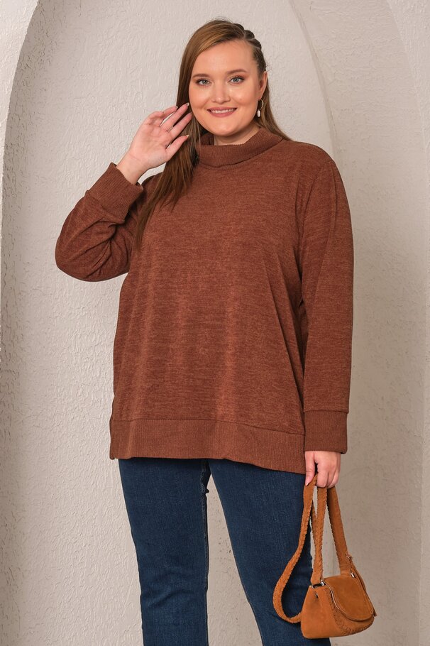 BASIC HIGH NECK KNIT SWEATER