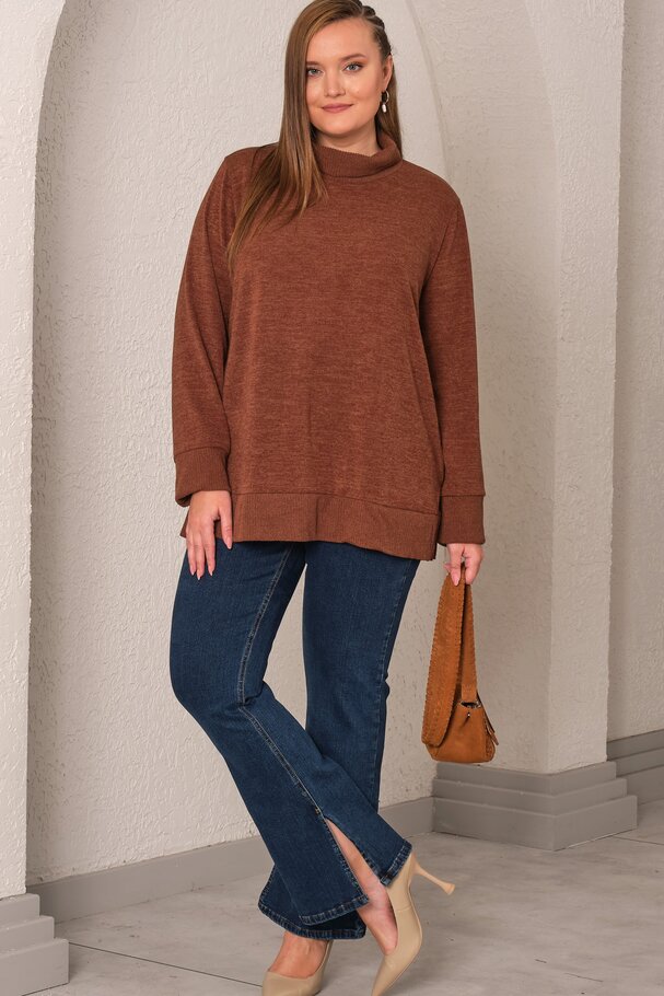 BASIC HIGH NECK KNIT SWEATER