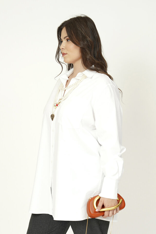 BASIC POPLIN SHIRT WITH ELASTANE