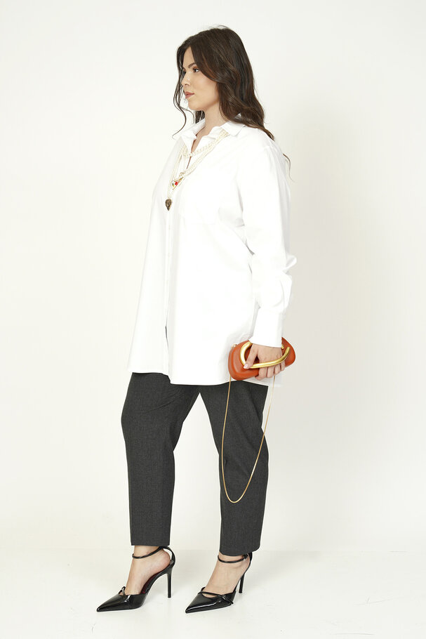 BASIC POPLIN SHIRT WITH ELASTANE