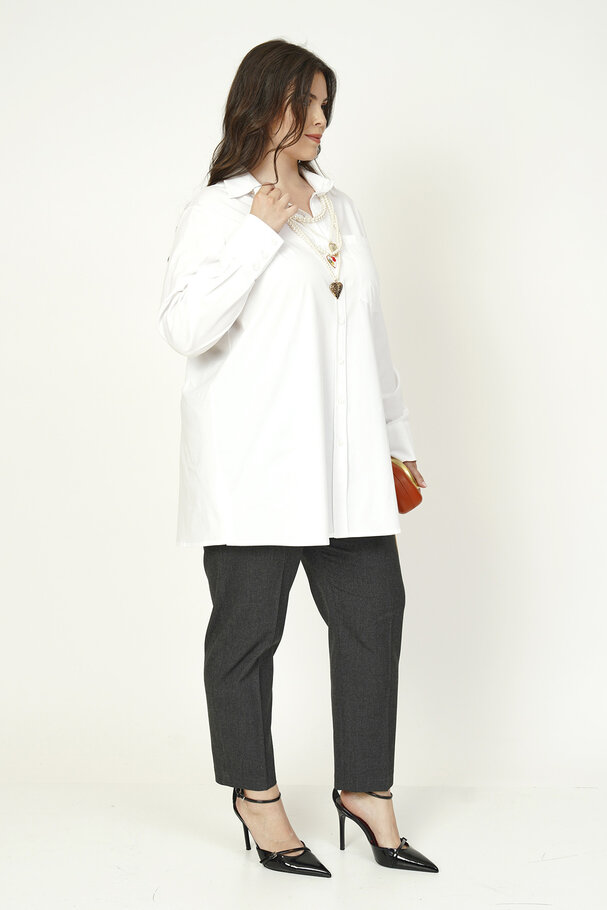 BASIC POPLIN SHIRT WITH ELASTANE