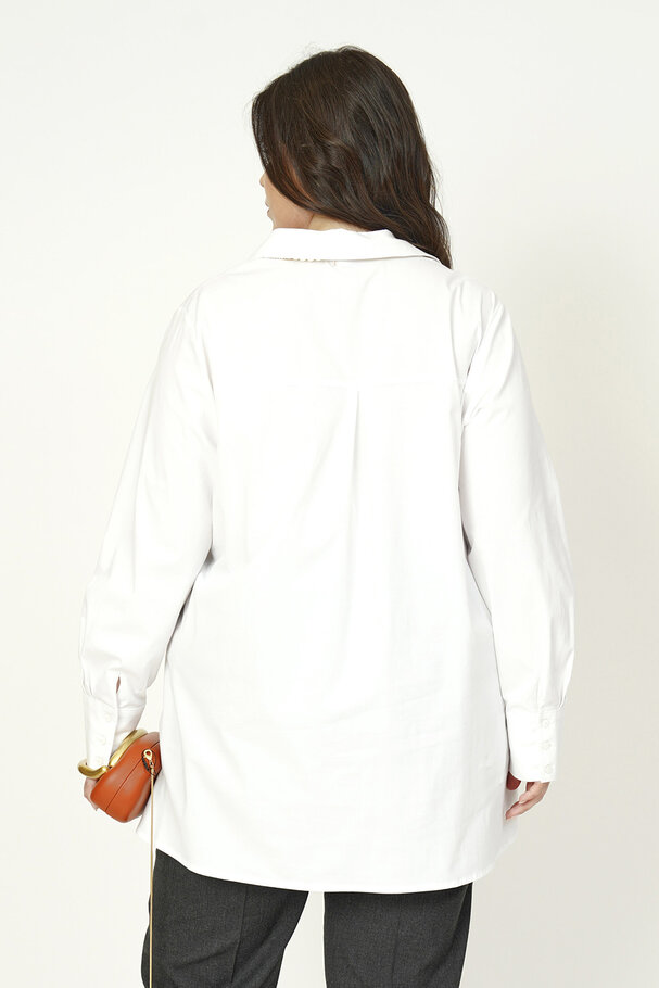 BASIC POPLIN SHIRT WITH ELASTANE
