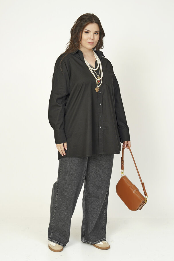 BASIC POPLIN SHIRT WITH ELASTANE