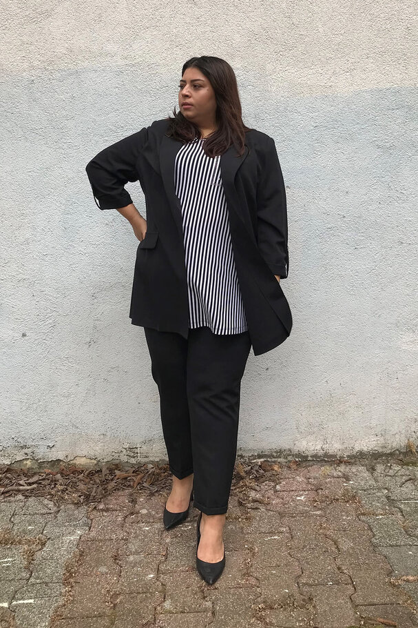 BELİ LASTİKLİ DUBLE PAÇA PANTOLON