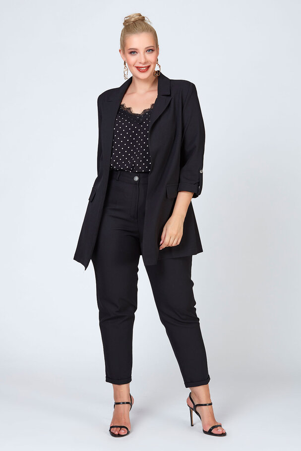 BELİ LASTİKLİ DUBLE PAÇA PANTOLON