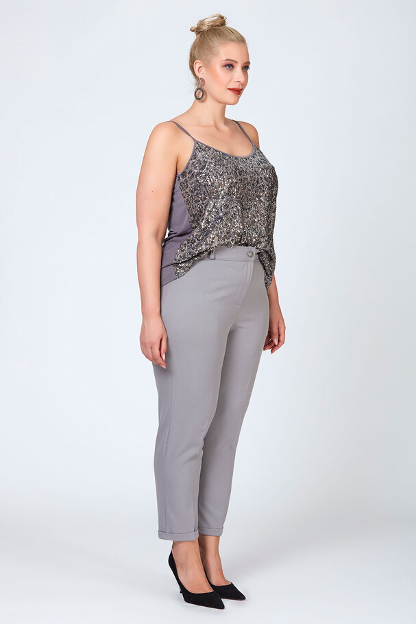 BELİ LASTİKLİ DUBLE PAÇA PANTOLON