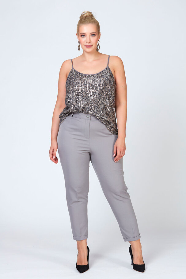BELİ LASTİKLİ DUBLE PAÇA PANTOLON
