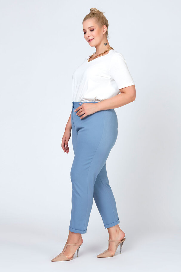 BELİ LASTİKLİ DUBLE PAÇA PANTOLON