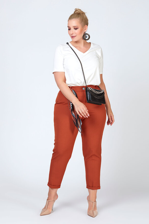 BELİ LASTİKLİ DUBLE PAÇA PANTOLON