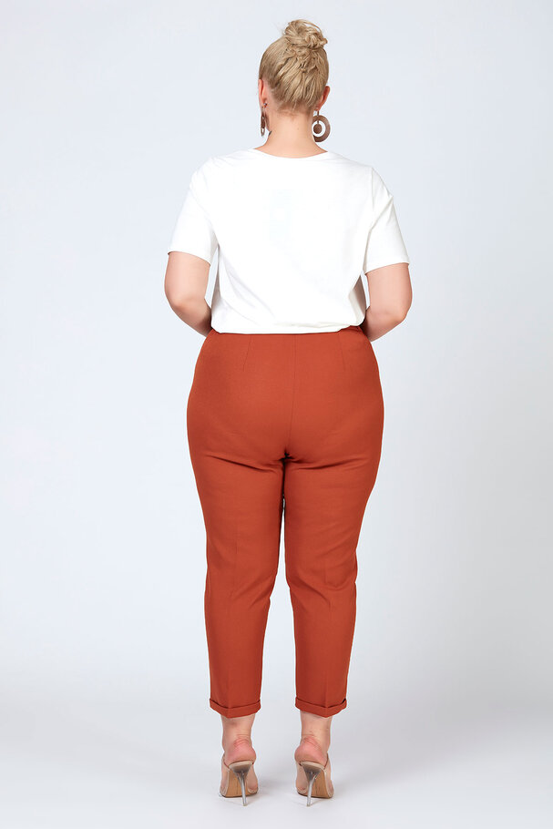 BELİ LASTİKLİ DUBLE PAÇA PANTOLON
