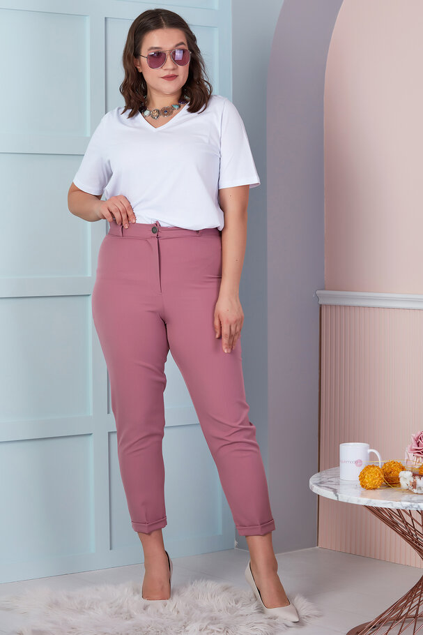 BELİ LASTİKLİ DUBLE PAÇA PANTOLON