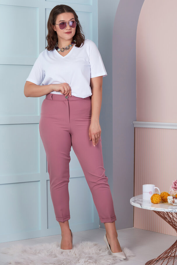 BELİ LASTİKLİ DUBLE PAÇA PANTOLON