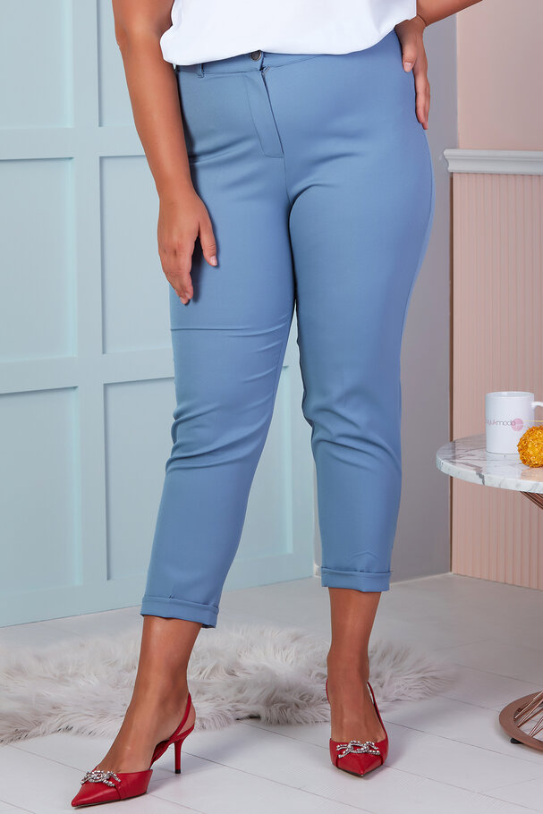 BELİ LASTİKLİ DUBLE PAÇA PANTOLON