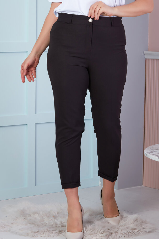 BELİ LASTİKLİ DUBLE PAÇA PANTOLON